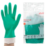 Перчатки VILEDA PROFESSIONAL нитриловые, МНОГОРАЗОВЫЕ, универсальные, антиаллергенные, S (малый), зеленый, 174379