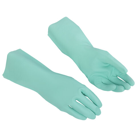 Перчатки VILEDA PROFESSIONAL нитриловые, МНОГОРАЗОВЫЕ, универсальные, антиаллергенные, XL (очень большой), зеленый, 174385