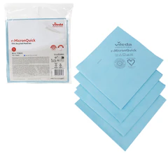 Салфетки VILEDA PROFESSIONAL &laquo;МикронКвик&raquo; КОМПЛЕКТ 5 шт., микроволокно, синий, 38&times;40 см, 170635
