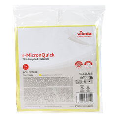 Салфетки VILEDA PROFESSIONAL &laquo;МикронКвик&raquo;, КОМПЛЕКТ 5 шт., микроволокно, желтый, 38&times;40 см, 170638
