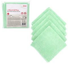 Салфетки VILEDA PROFESSIONAL &laquo;МикроТафф Плюс&raquo; КОМПЛЕКТ 5 шт., микрофибра, зеленый, 38&times;38 см, 174203