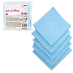 Салфетки VILEDA PROFESSIONAL &laquo;МикроТафф Бейс&raquo; КОМПЛЕКТ 5 шт., микрофибра, синий, 36&times;36 см, 174176