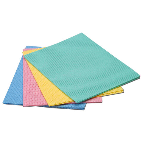 Салфетки VILEDA PROFESSIONAL "Универсальная" КОМПЛЕКТ 10 шт., вискоза/полипропилен, зеленый, 40х38 см, 101031 - фото 3