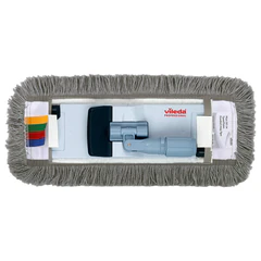 Насадка МОП плоская 50 см, VILEDA PROFESSIONAL &laquo;ТриоПлюс Комби&raquo;, уши (ТИП УВ) микрофибра / хлопок, серый, 167296