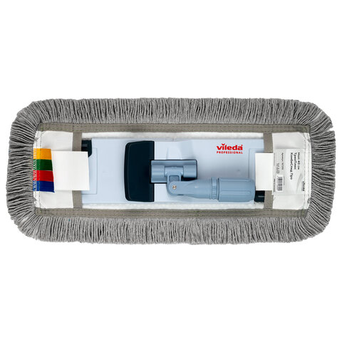 Насадка МОП плоская 40 см, VILEDA PROFESSIONAL "ТриоПлюс Комби", уши (ТИП УВ) микрофибра / хлопок, серый, 167295 - фото 4