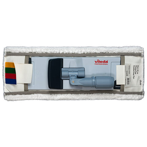 Насадка МОП плоская 40 см, VILEDA PROFESSIONAL "МикроПур Комби", уши (ТИП УВ) микрофибра, белый, 167297 - фото 4