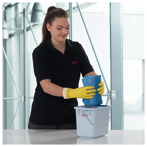 Ведро 6 л, VILEDA PROFESSIONAL "Цветовое кодирование" 28х17,5х21,5 см, для тележек, 120943 - фото 3