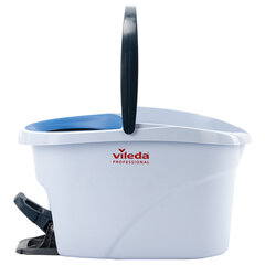 Швабра с отжимом и ведром 10л VILEDA PROFESSIONAL &laquo;УльтраСПИН Мини&raquo;, отжим с педалью, насадка, синий 158010