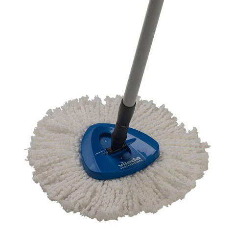 Швабра с отжимом и ведром 10л VILEDA PROFESSIONAL "УльтраСПИН Мини", отжим с педалью, насадка, синий 158010 - фото 6