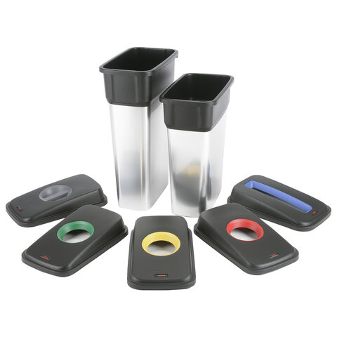 Контейнер 70 литров VILEDA PROFESSIONAL "ГЕО", наклейки для сортировки, 29х49х73 см, 137729 - фото 8