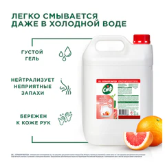 Средство для мытья посуды 5 л, СИФ &laquo;Красный апельсин и эвкалипт&raquo;, гель