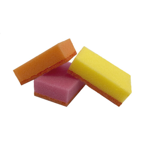Губки для посуды 10х7х2,9см, КОМПЛЕКТ 5шт, Макси, поролон с абразивным слоем, YORK, 0, 30040 - фото 3