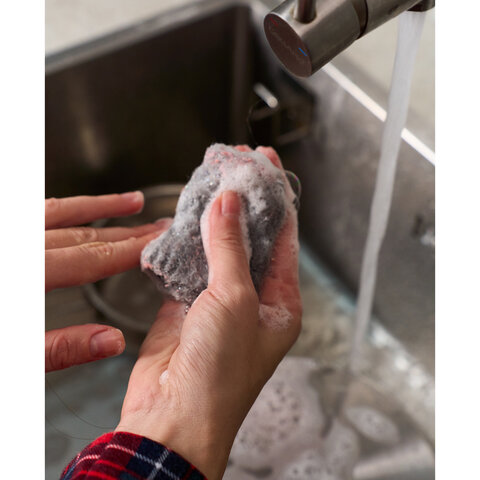 Губки металлические, с пропиткой, 6х5,5х1см, КОМПЛЕКТ 6шт, для посуды, гриля, плиты,, 5010 - фото 3