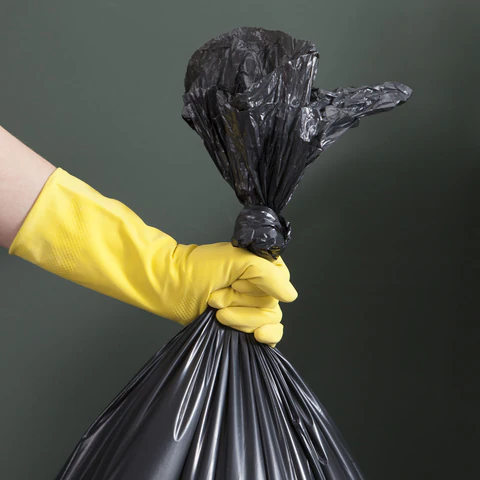 Мешки строительные для мусора 160л, СУПЕРПЛОТНЫЕ, черные, в рулоне 10шт, ПВД, 45мкм, YORK, 090090 - фото 5