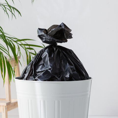 Мешки строительные для мусора 160л, ЭКСТРА ПРОЧНЫЕ, черные, в рулоне 10шт, ПВД, 60мкм, YORK, 090080 - фото 6