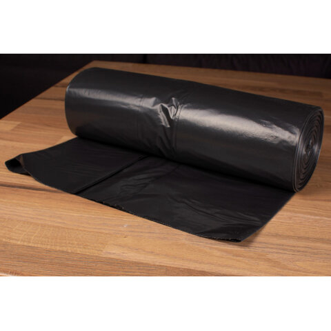 Мешки строительные для мусора 160л, ЭКСТРА ПРОЧНЫЕ, черные, в рулоне 10шт, ПВД, 60мкм, YORK, 090080 - фото 2