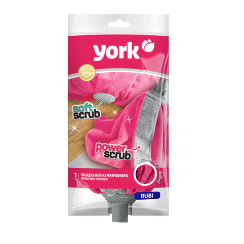 Насадка МОП для швабры юбочка RUBI крепление еврорезьба, микрофибра + скраб 25см, 157, 77080 - фото 2