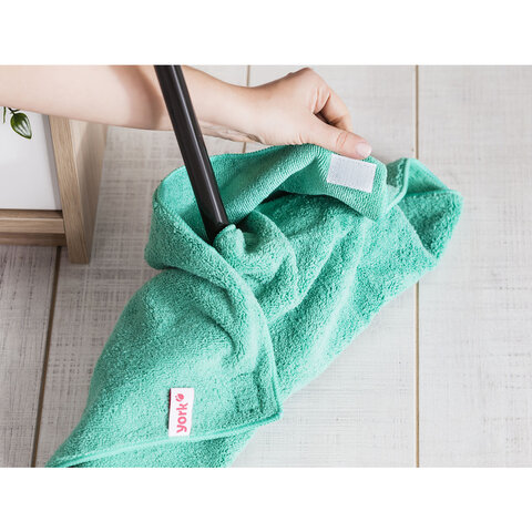 Тряпка для мытья пола 50х60см, двусторонняя, с застежкой, 390г/м2, МИКРОФИБРА, YORK,, 26070 - фото 4