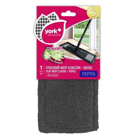 Насадка МОП плоская 42х13см, полиэстер, "Pepita", YORK, 081850