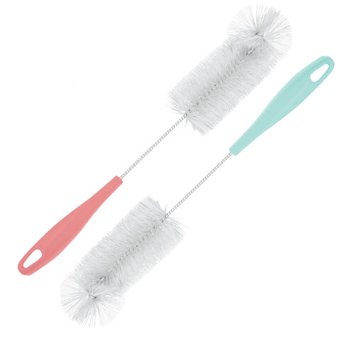 Ершик для мытья бутылок, ширина 6см, длина с рукояткой 36см, пластиковый, ассорти, YORK, 041080