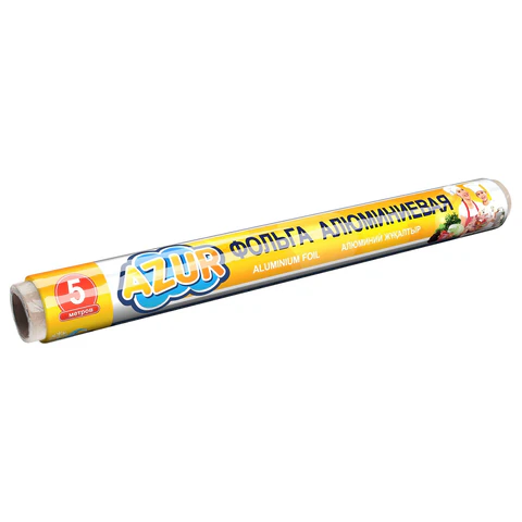 Фольга алюминиевая, в рулоне 29смх5м, 8мкм, YORK AZUR, 090180
