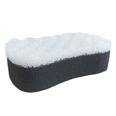 Губка для тела массажная, 16,4&times;9,3&times;5 см, 18 кг/<wbr/>м<sup>3</sup>, европодвес, &laquo;Black&White&raquo;, YORK, 011080