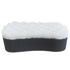 Губка для тела массажная, 16,4&times;9,3&times;5 см, 18 кг/<wbr/>м<sup>3</sup>, европодвес, &laquo;Black&White&raquo;, YORK, 011080