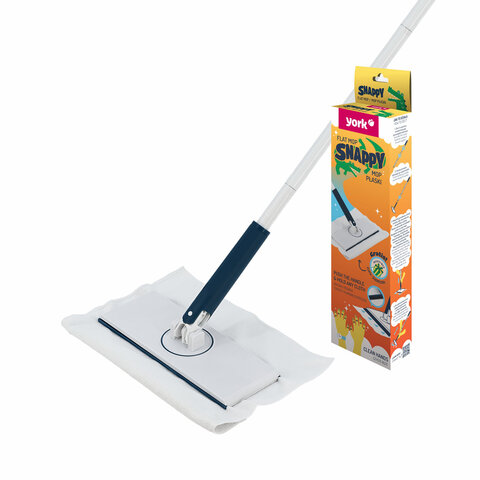 Швабра с автозахватом SNAPPY черенок 127см, флаундер 25х10см, салфетка 30х30см микроф, 82230