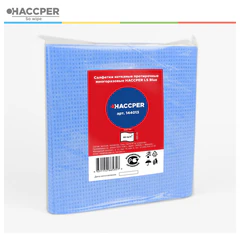 Салфетки протирочные нетканые многоразовые HACCPER LS &laquo;Blue&raquo;, 10 шт., 40&times;40 см, 80 г/<wbr/>м<sup>2</sup>
