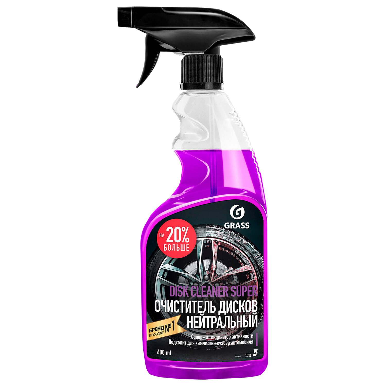 Очиститель колесных дисков 600 мл, GRASS DISK CLEANER SUPER, нейтральный, распылитель