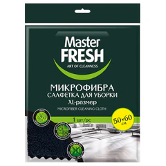 Тряпка для мытья пола из микрофибры, 50&times;60 см, черная, Master FRESH