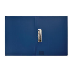 Папка с боковым металлическим прижимом ATTACHE, синяя, до 150 листов, 0,4 мм