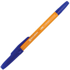 Ручка шариковая BRAUBERG ORANGE &laquo;Line&raquo;, синяя, ВЫГОДНАЯ УПАКОВКА, КОМПЛЕКТ 50 штук, линия письма 0,5 мм, 880004