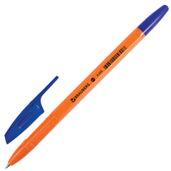 Ручка шариковая BRAUBERG &laquo;X-333 Orange&raquo;, синяя, ВЫГОДНАЯ УПАКОВКА, КОМПЛЕКТ 50 штук, линия письма 0,35 мм, 880006