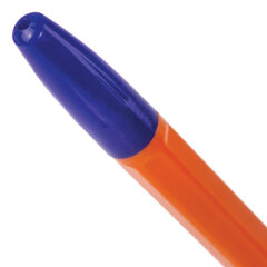 Ручка шариковая BRAUBERG &laquo;X-333 Orange&raquo;, синяя, ВЫГОДНАЯ УПАКОВКА, КОМПЛЕКТ 50 штук, линия письма 0,35 мм, 880006