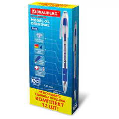 Ручка шариковая BRAUBERG &laquo;Model-XL ORIGINAL&raquo;, синяя, ВЫГОДНАЯ УПАКОВКА, КОМПЛЕКТ 12 штук, 0,35 мм, 880010