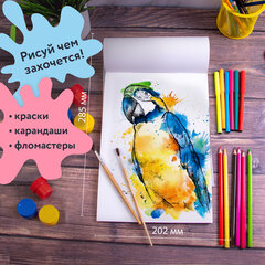 Альбомы для рисования ДЭК А4, 40 л., КОМПЛЕКТ 2 шт., скоба, обложка картон, ЮНЛАНДИЯ, 202&times;285 мм, &laquo;Кот в свитере&raquo;, 880042