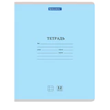 Тетради ДЭК 12 л. КОМПЛЕКТ 20 шт. BRAUBERG КЛАССИКА NEW, клетка, обложка картон, СИНЯЯ, 880049