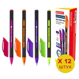 Ручка шариковая BRAUBERG "Extra Glide Soft Color", синяя, ВЫГОДНЫЙ КОМПЛЕКТ 12 штук, линия 0,35 мм, 880163