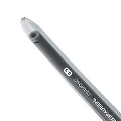 Ручка гелевая BRAUBERG DIAMOND, черная, ВЫГОДНАЯ УПАКОВКА, КОМПЛЕКТ 12 штук, линия письма 0,25 мм, 880205