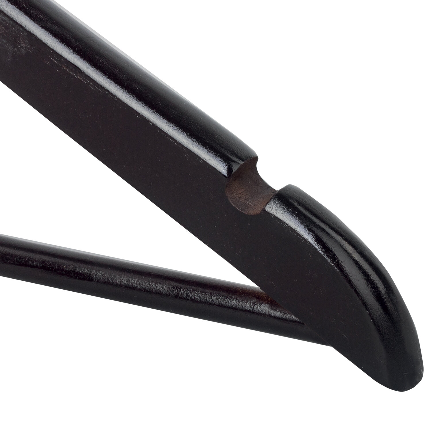 Вешалка-плечики КОМПЛЕКТ 5 шт., деревянные, перекладина, цвет шоколад, 48-50, BRABIX "Стандарт", 880299