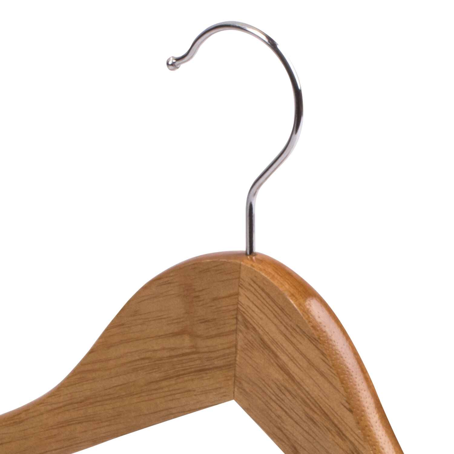 Вешалка-плечики КОМПЛЕКТ 3 шт., деревянные, клипсы для брюк, цвет сосна, 48-50, BRABIX "Стандарт", 880301