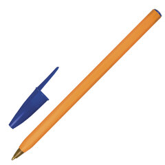 Ручка шариковая STAFF &laquo;Basic Orange BP-01&raquo;, синяя, ВЫГОДНАЯ УПАКОВКА, КОМПЛЕКТ 50 штук, линия письма 0,5 мм, 880408