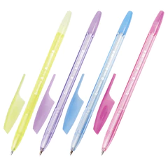 Ручка шариковая BRAUBERG &laquo;X-333 PASTEL&raquo;, синяя, ВЫГОДНЫЙ КОМПЛЕКТ 50 шт., корпус ассорти, линия 0,35 мм, 880410