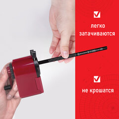 Карандаш чернографитный HB трехгранный BRAUBERG &laquo;Black&White&raquo;, ВЫГОДНЫЙ КОМПЛЕКТ 12 штук, 880426