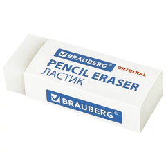 Ластик BRAUBERG EXTRA, ВЫГОДНЫЙ КОМПЛЕКТ 30 штук, размер ластика 45&times;17&times;10 мм, экологичный ПВХ, 880449