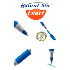 Ручка шариковая BIC &laquo;Round Stic Exact&raquo;, КОМПЛЕКТ 20 штук, СИНЯЯ, узел 0,7 мм, линия письма 0,28 мм, 880484