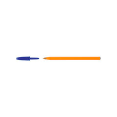Ручка шариковая BIC &laquo;Orange&raquo;, КОМПЛЕКТ 20 штук, СИНЯЯ, корпус оранжевый, узел 0,8 мм, линия письма 0,3 мм, 880485