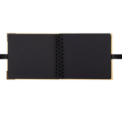 Фотоальбом 16&times;18 см, 20 черных листов, обложка КРАФТ, уголки/<wbr/>стикеры/<wbr/>ручка/<wbr/>клей, BRAUBERG Black&Kraft, 880652