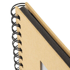 Фотоальбом 16&times;18 см, 20 черных листов, обложка КРАФТ, уголки/<wbr/>стикеры/<wbr/>ручка/<wbr/>клей, BRAUBERG Black&Kraft, 880652